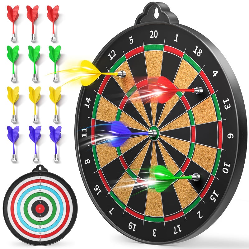 Beayuck Magnetic Dart Board for Kids - 12pcs Magnetic Darts, Indoor/Outdoor Kids Games and Party Games, Christmas Birthday Gifts Toys for 3-12 Year Old Boys - Image 1