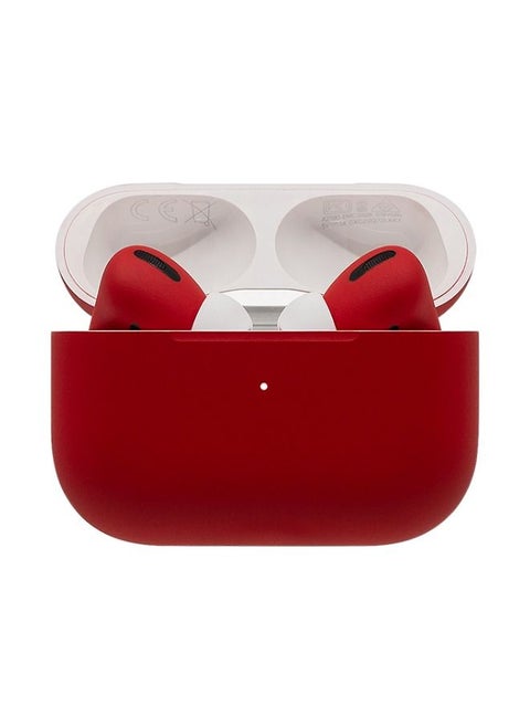 Customized Airpods Pro Automotive Grade Scratch Resistant Paint Durable Adaptive EQ Inward Facing Microphone Ferrari Red Matte