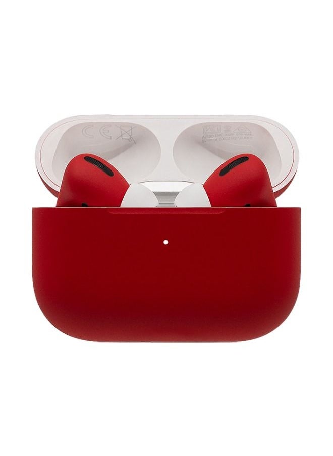 CAVIAR - Customized Airpods Pro Automotive Grade Scratch Resistant Paint Durable Adaptive EQ Inward Facing Microphone Ferrari Red Matte - Image 1