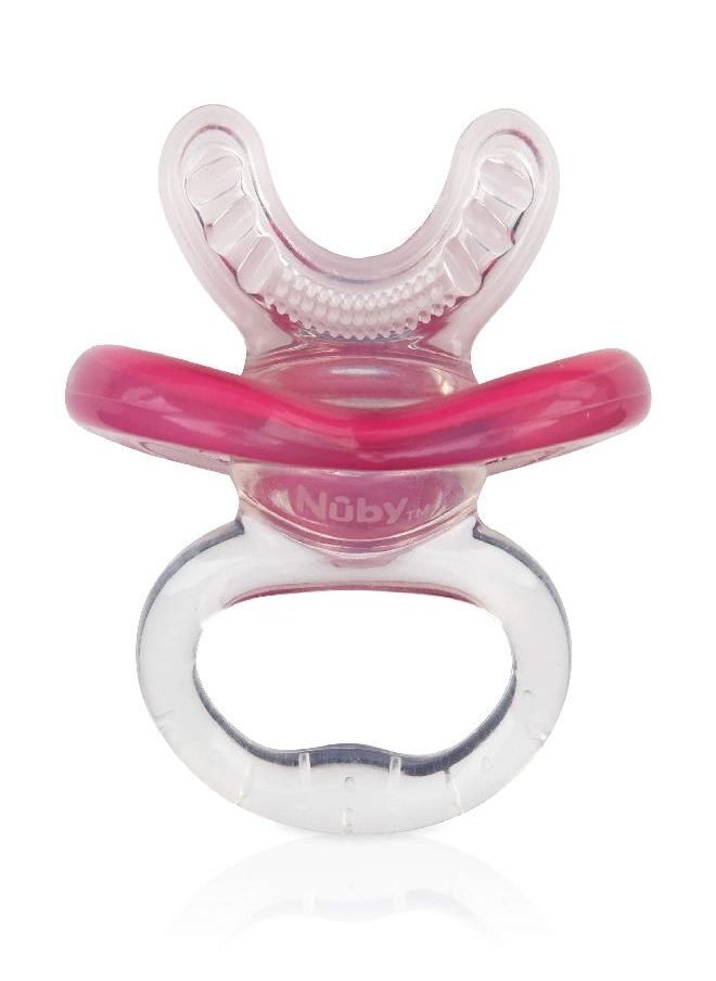 Nuby Nuby 2-Pack Gum-EEZ Pacifier Teethers, Pink/Aqua  - Image 3