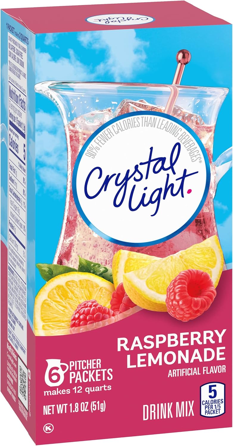 Crystal Light Raspberry Lemonade Drink Mix - 6 Pitcher Packets - Image 5