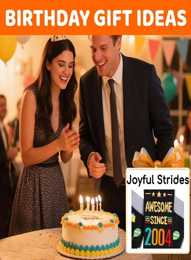 Happy Pop HAPPYPOP 21st Birthday Gifts Socks - Unisex Adults, 2004 Birthday Socks for Man Woman - Image 3