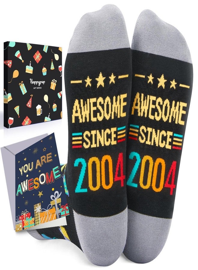 Happy Pop HAPPYPOP 21st Birthday Gifts Socks - Unisex Adults, 2004 Birthday Socks for Man Woman - Image 1
