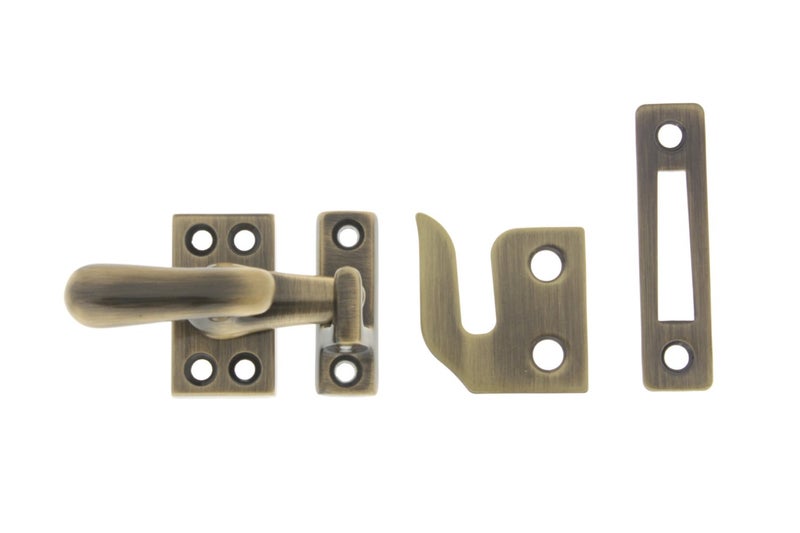 idh by St Simons 21013005 Professional Grade Quality Genuine Solid Brass Small Casement Fastener Antique Brass