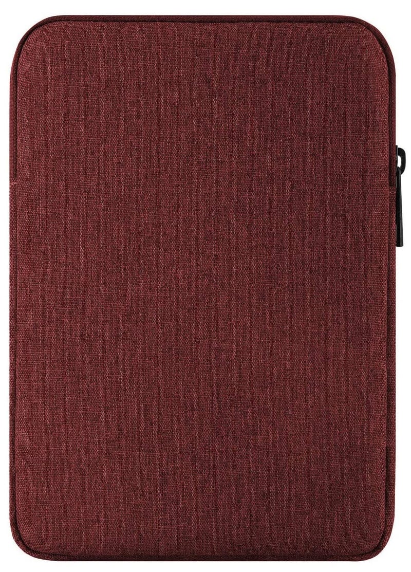 MOCA 7-8 Inch Tablet Sleeve Case, Universal Protective Pouch for iPad mini 6 8.3 and Galaxy Tab 8 Inch, Shockproof Soft Lining, Slim Lightweight Zipper Tablet Carrying Bag (Wine Red) - Image 1