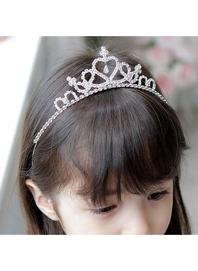 GORTIN Ortin Girls Crystal Tiara Crown Silver Children Princess Crown For Birthday Party Rhinestones Headbands Bride Wedding Headpieces For Girls And Kids (Type 1) - Image 1