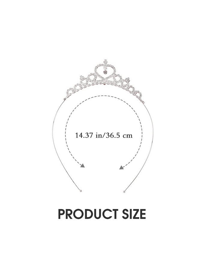 GORTIN Ortin Girls Crystal Tiara Crown Silver Children Princess Crown For Birthday Party Rhinestones Headbands Bride Wedding Headpieces For Girls And Kids (Type 1) - Image 4