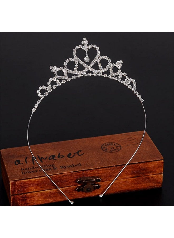 GORTIN Ortin Girls Crystal Tiara Crown Silver Children Princess Crown For Birthday Party Rhinestones Headbands Bride Wedding Headpieces For Girls And Kids (Type 1) - Image 3