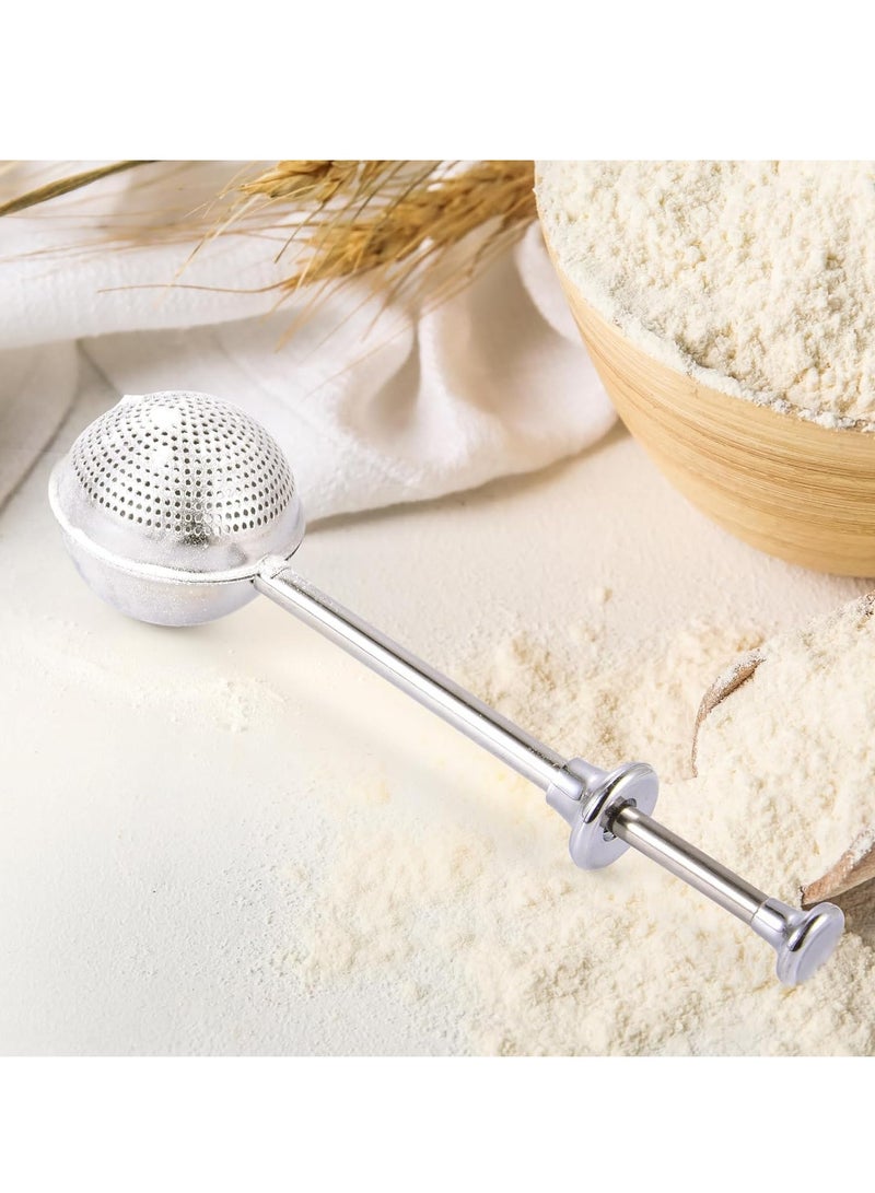 HW Flour Sifter, Stainless Steel Flour Sifter for Baking, One Handed Operation Baking Sifters, Great Flour Sieve Bakers Dusting Wand for Quick Sifting Cakes and Spices , FSB-20 - Image 5