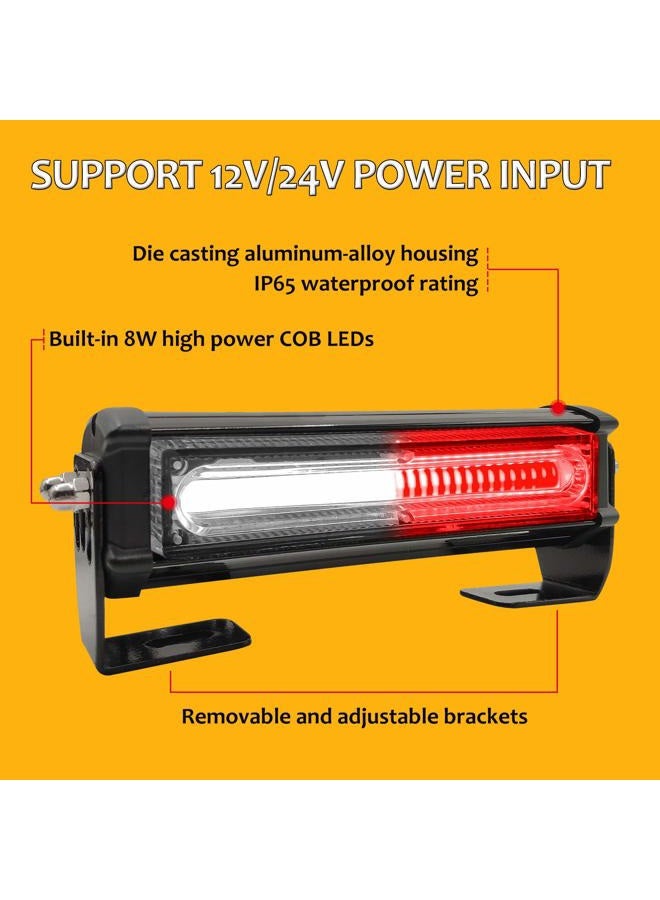 EASE2U E Emergency Strobe Lights for Vehicle, 4 in 1 LED 32W Surface Mount Emergency Warning Hazard Flashing Strobe Light Bar, Roof and Side Installation for Off Road Vehicle, ATVs, Truck (White Red) - Image 4