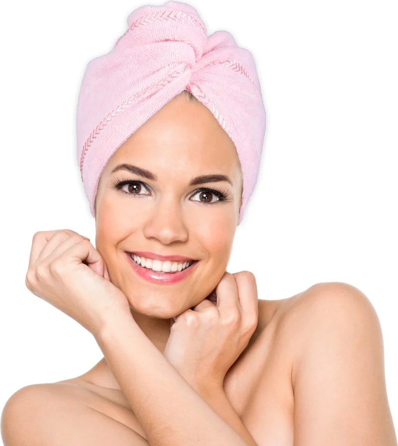 افميريس Buttoned Hair Drying Cap/Curl Head Towel/Hair Drying Cap