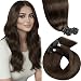 LaaVoo K Tip Hair Extensions Real Human Hair U Tip Extension Human Hair Medium Brown Brown Ktip Human Hair Extension Brown 18" 50g 50s - Image 2
