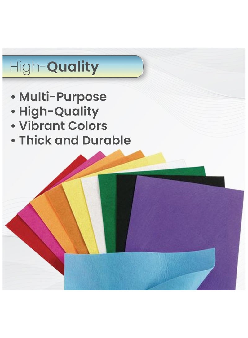 Home Smart Felt Paper Pack of 12 Sheets with 12 Assorted Colors Size 12 x 9 Inch Felt Paper For Arts And Craft For Boys Girls - Image 3