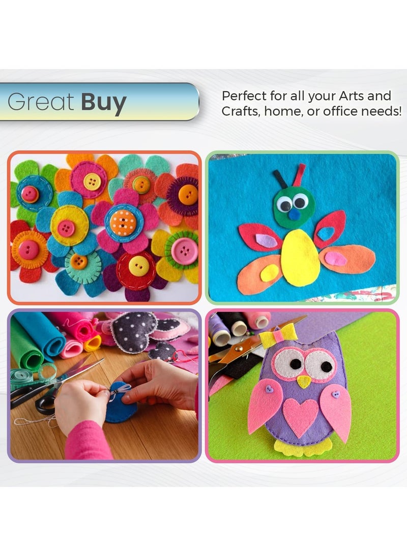 Home Smart Felt Paper Pack of 12 Sheets with 12 Assorted Colors Size 12 x 9 Inch Felt Paper For Arts And Craft For Boys Girls - Image 4
