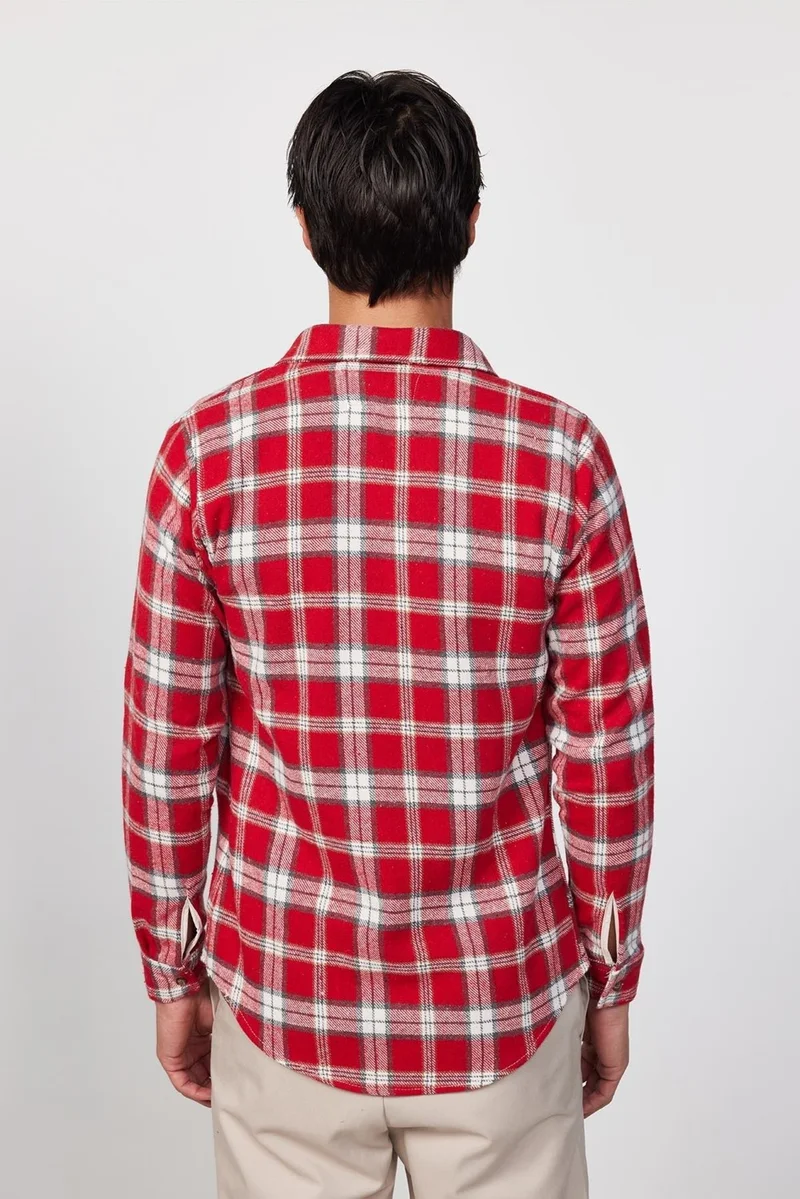 Tudors Slim Fit Slim Fit Checked Lumberjack Men's Shirt