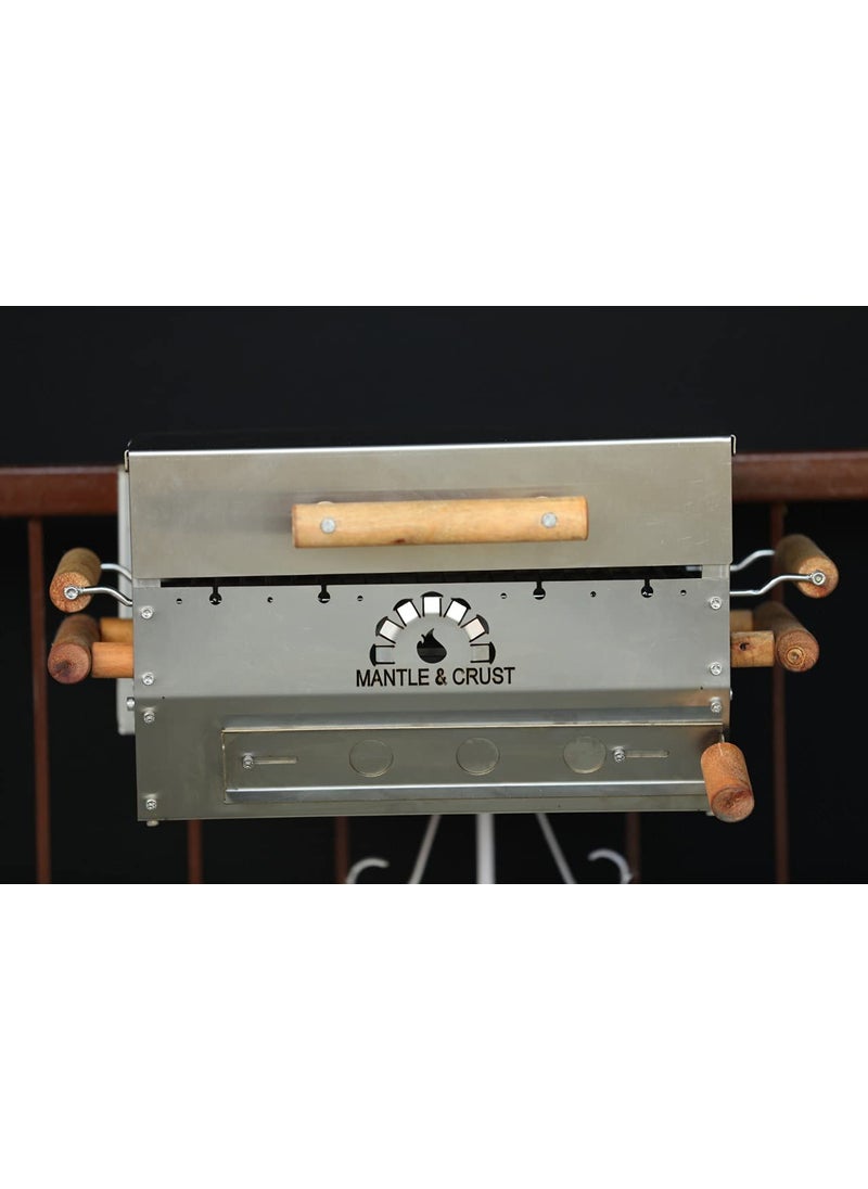 mc Mantle Crust Stainless Steel 304 Balcony Barbecue with 6 Skewers  - Image 2