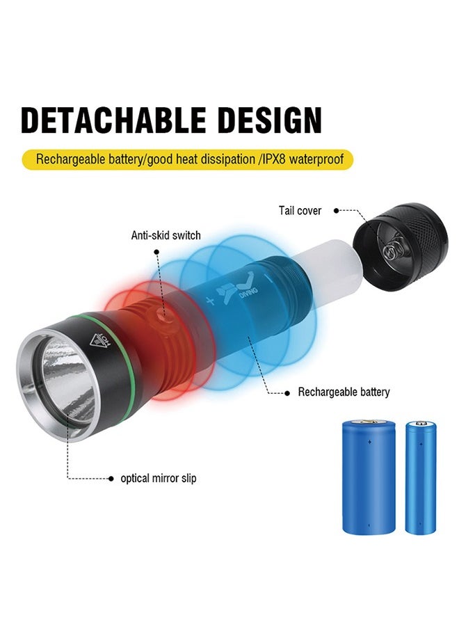 BORUIT - S3 Deep Sea Diving Flashlight - High-Intensity Underwater Photography Light, Waterproof and Durable - Image 1