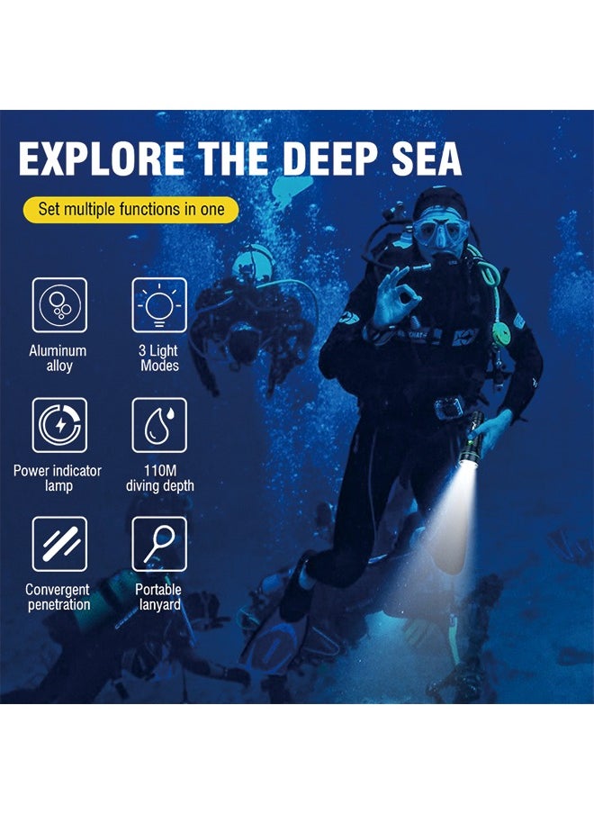 BORUIT - S3 Deep Sea Diving Flashlight - High-Intensity Underwater Photography Light, Waterproof and Durable - Image 1