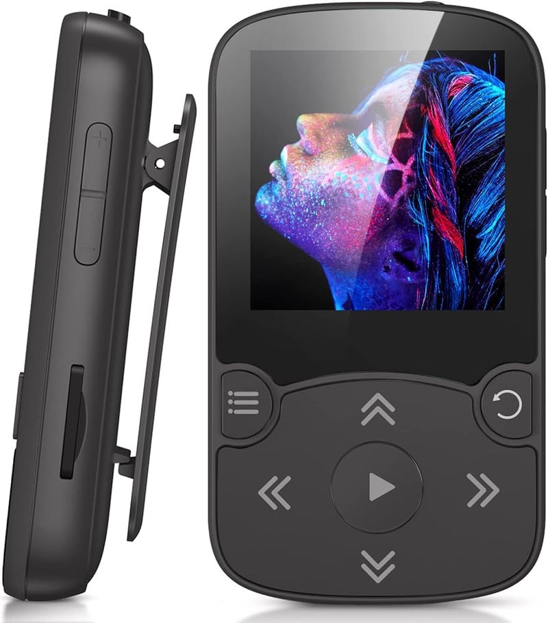 AGPTEK MP3 Player with Clip, with Armband, Bluetooth 5.3, with FM Radio, Voice Recorder for Sport Running, Supports up to 128GB TF Card - Image 1