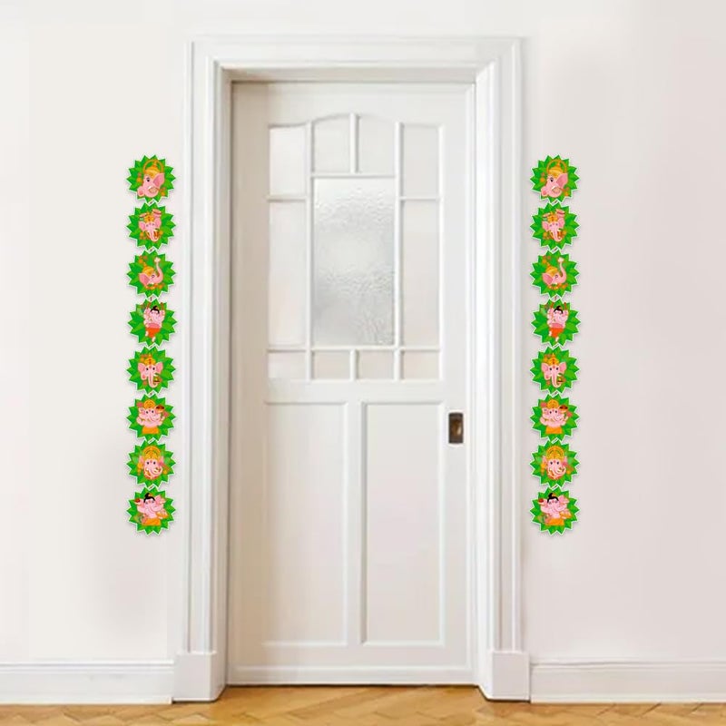 Suruchi Strokes Ganesh Chaturthi Pooja Theme Decoration Items for Home D�cor, Ganpati Bappa Morya Wall Door Frill - Image 5