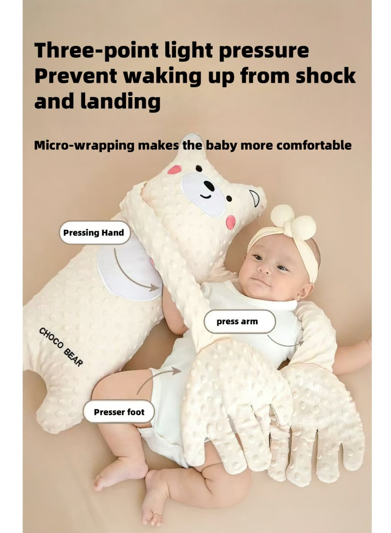choco bear Baby Soothing Bear. A magical tool to coax your baby to sleep. Hold your baby in your arms while sleeping. Has red bean hot compress and abdominal warming functions. Intelligent remote control and three-level sleep adjustment 68CM×25CM - Image 2