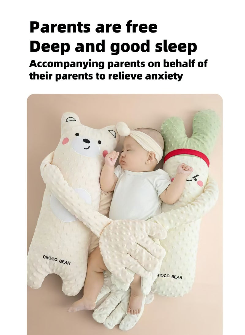 choco bear Baby Soothing Bear. A magical tool to coax your baby to sleep. Hold your baby in your arms while sleeping. Has red bean hot compress and abdominal warming functions. Intelligent remote control and three-level sleep adjustment 68CM×25CM - Image 5