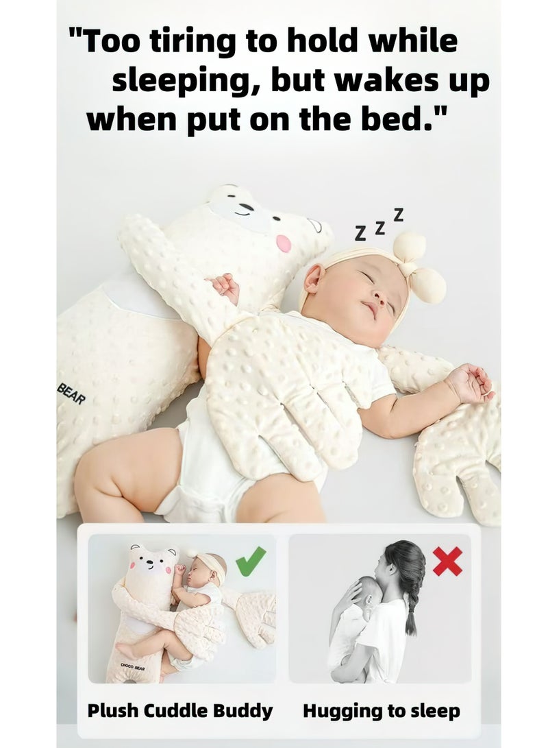 choco bear Baby Soothing Bear. A magical tool to coax your baby to sleep. Hold your baby in your arms while sleeping. Has red bean hot compress and abdominal warming functions. Intelligent remote control and three-level sleep adjustment 68CM×25CM - Image 3