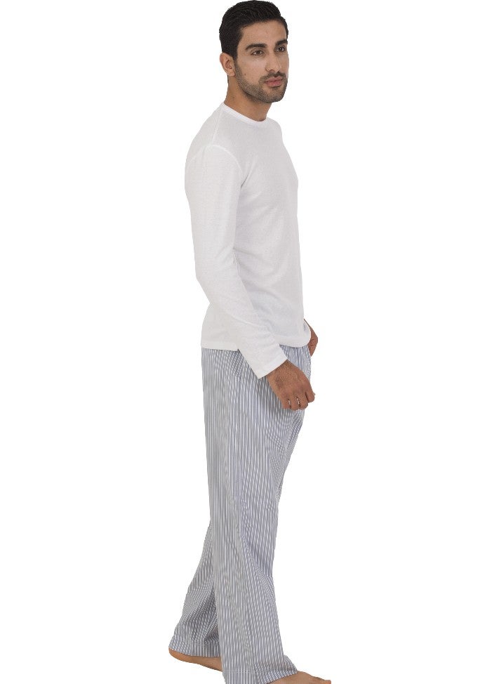 The Don Thedon White Color Rib Men's Pajama Set  - Image 2