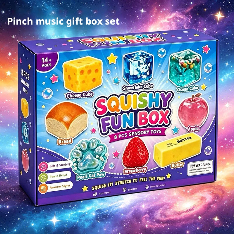Compressing Toys 8-Piece Mystery Soft Box Series Squishy Stress Relief Toy Blind Box - Image 1