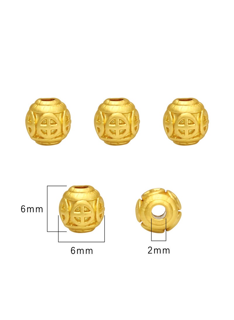 Generic Alloy Auspicious Cloud Goldfish Pendant DIY Jewelry Making Ball 6mm aperture 2mm 4/bag 