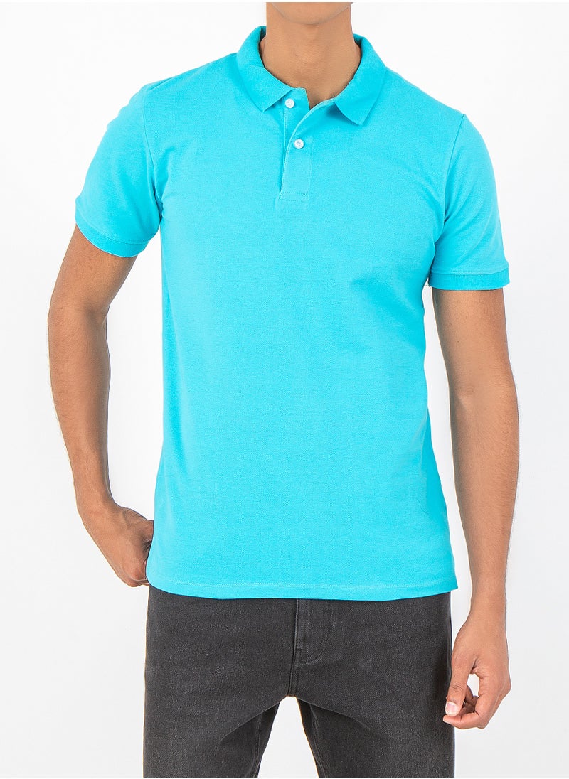 Tree Men's Polo T-shirt - Aqua 