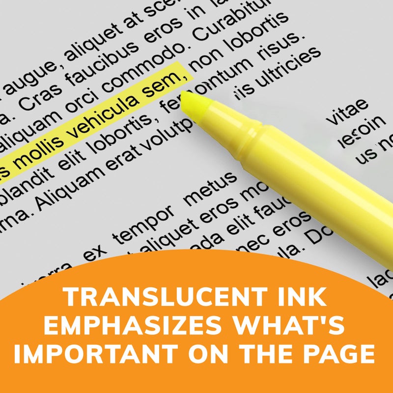 BIC Brite Liner Highlighters, Chisel Tip, 5-Count Pack of Highlighters Assorted Colors, Ideal Highlighter Set for Organizing and Coloring - Image 4