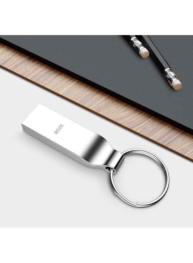 U Disk Wind Chime 16G 32G 64G Metal U Disk Key Ring U Disk 512G 1TB 2TB Expansion Disk Upgrade-Color:Silver-Capacity:64G-128GB - Image 4