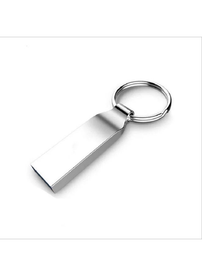 U Disk Wind Chime 16G 32G 64G Metal U Disk Key Ring U Disk 512G 1TB 2TB Expansion Disk Upgrade-Color:Silver-Capacity:64G-128GB - Image 1