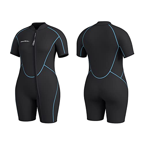 Seaskin Plus Size 3mm Shorty Wetsuit for Mens and Womens - Image 1