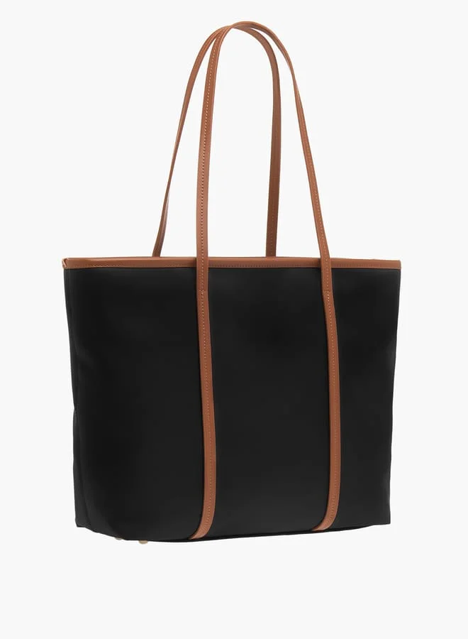 سيليست Womens Panelled Tote Bag With Zip Closure And Handles