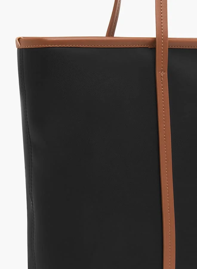 سيليست Womens Panelled Tote Bag With Zip Closure And Handles