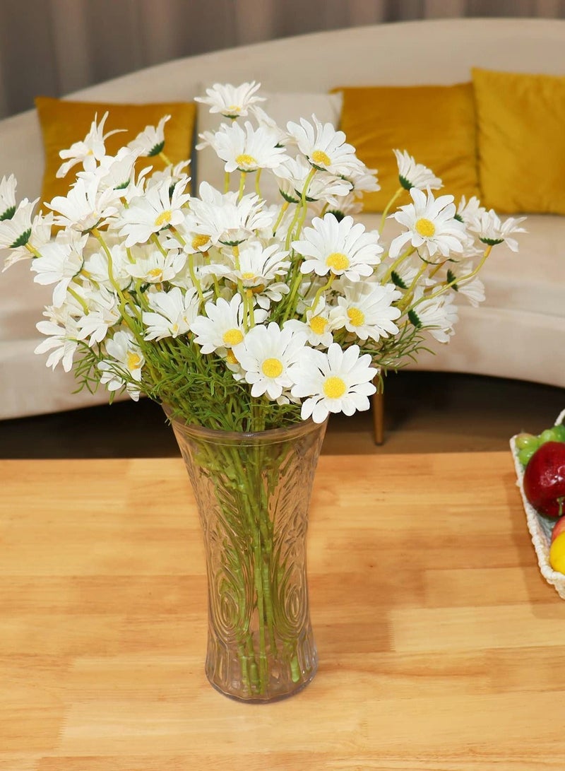 Y&D Artificial Flowers 10 Bundles Multicolor Daisy 21" High UV Resistant Outdoor Fake Wildflowers with Stems Faux Greenery Shrubs Plants Arrangements for Home Garden Vase Decor - Image 5