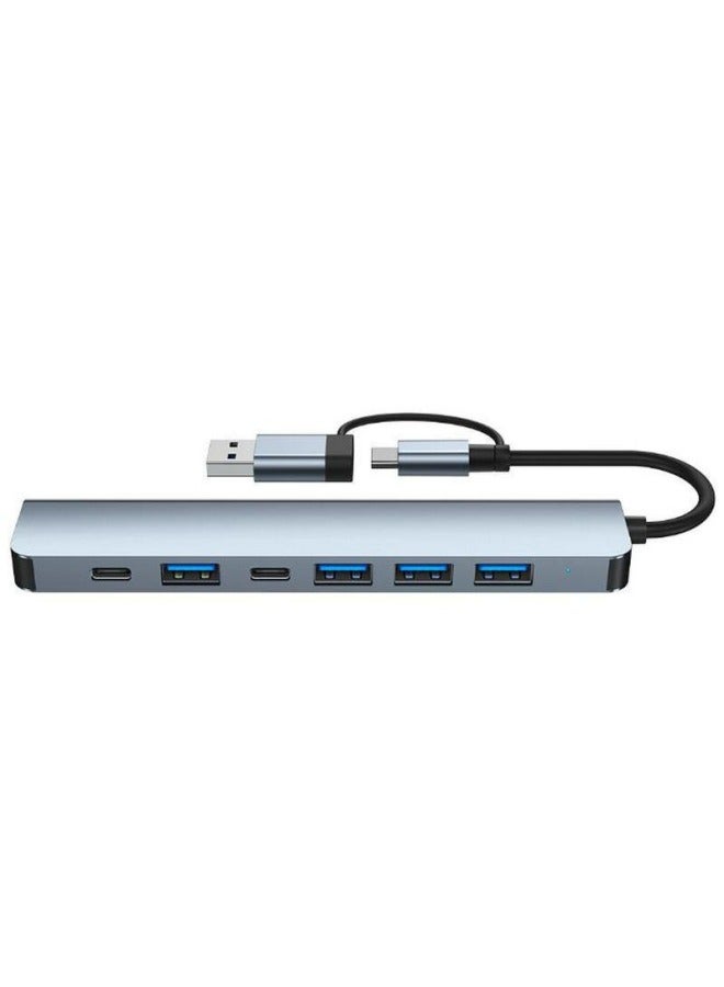 Two-head Seven-in-one Usbhub3.0 Docking Station Laptop Type-c One-to-seven USB Extender-Number Of Interfaces:Double Head Seven-in-one  - Image 5