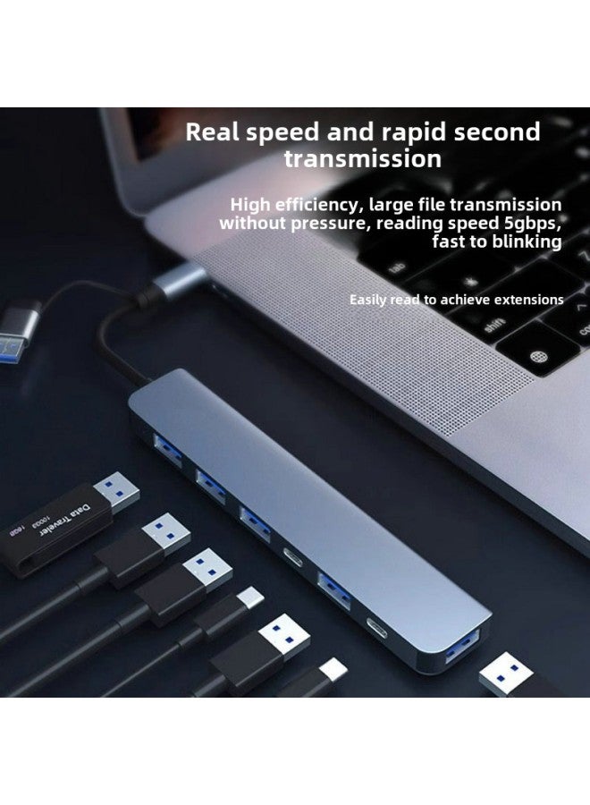 Two-head Seven-in-one Usbhub3.0 Docking Station Laptop Type-c One-to-seven USB Extender-Number Of Interfaces:Double Head Seven-in-one  - Image 3