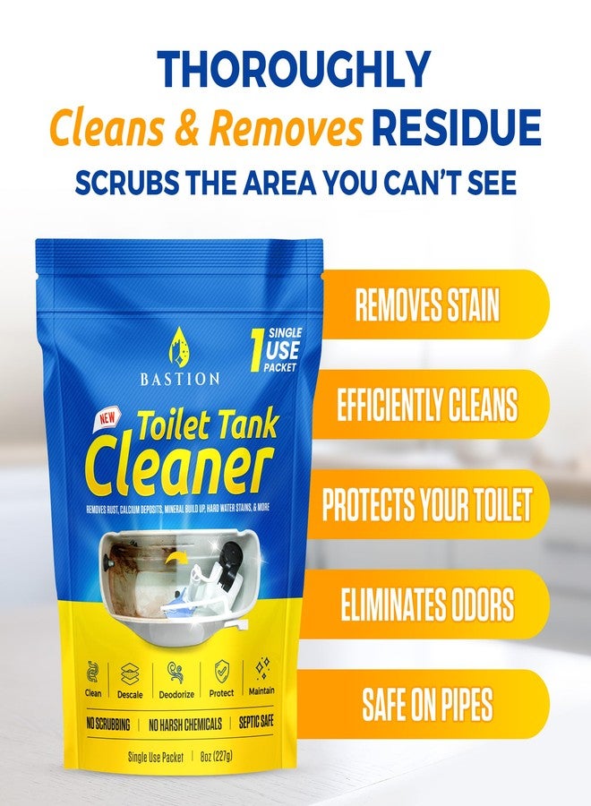 Bastion Toilet Tank Cleaner - 6-Uses. (*Not For Toilet Bowl*) Removes Rust, Mineral Deposits, Hard Water Stains, & Calcium Build Up. Contains 6 X 8oz Single Use Packets - Image 5