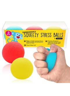 IMPRESA Squishy Stress Balls From The Original Monkey Noodle 3 Pack Sensory Toys For Kids With Unique Needs Fosters Creativity Focus And Fun Great For Classrooms Home And Playtime (3 Colors)  - Image 1