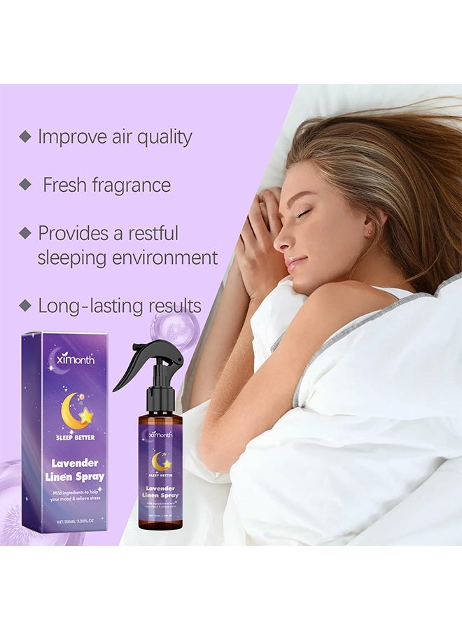 سيمونث رذاذ اللافندر للبياضات، رذاذ عطر اللافندر للنوم، زيت أساسي مهدئ لتحسين النوم، معطر داخلي ورذاذ اللافندر للبياضات للوسائد - Image 3