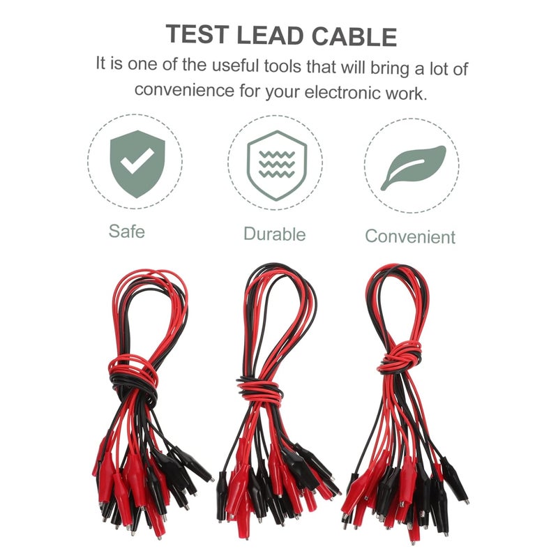 30 قطعة من مشابك التمساح ثنائية الطرف، أسلاك اختبار، ملاقط اختبار الدوائر الكهربائية - Image 5