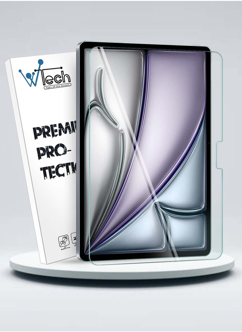 Wtech Apple iPad Air 2025 (7th Generation) M3 11 inch WTech Premium Series Curved Edges Full Cover Tempered Glass Screen Protector (TSGPCN) - Clear  - Image 1