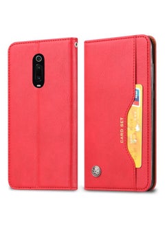 HuHa Case Cover Knead Skin Texture Horizontal Flip Leather Case for Xiaomi Redmi K20/K20 Pro /Xiaomi 9T/ Xiaomi 9T Pro, with Photo Frame & Holder & Card Slots & Wallet Red 