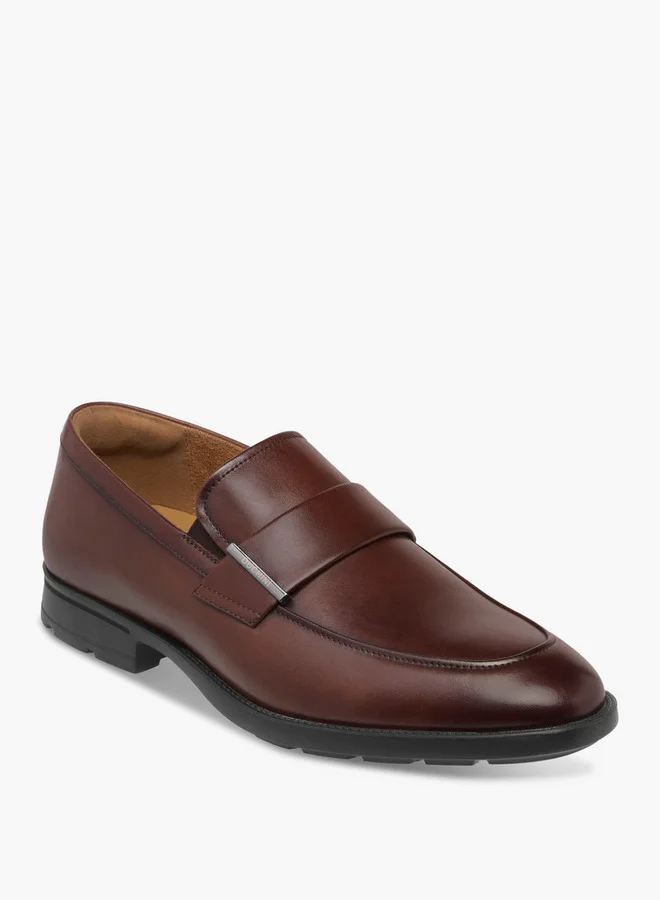 DUCHINI Men's Solid Slip-On Loafers