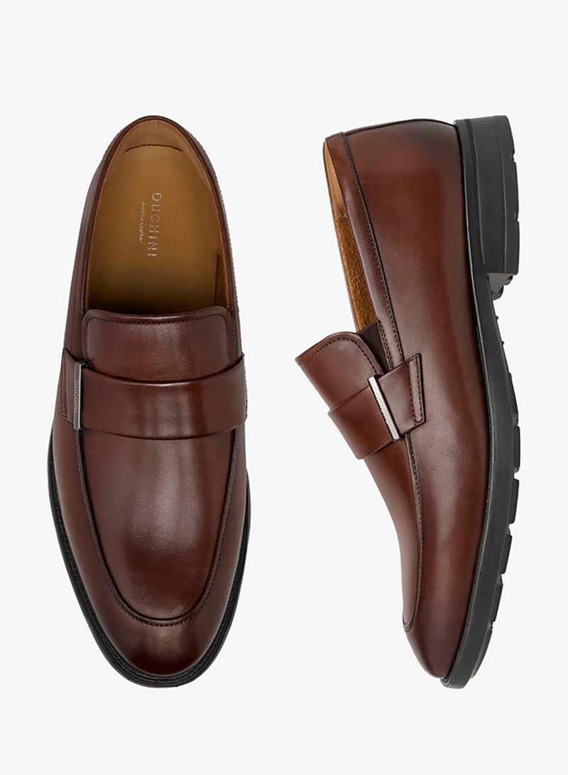 DUCHINI Men's Solid Slip-On Loafers - Image 3