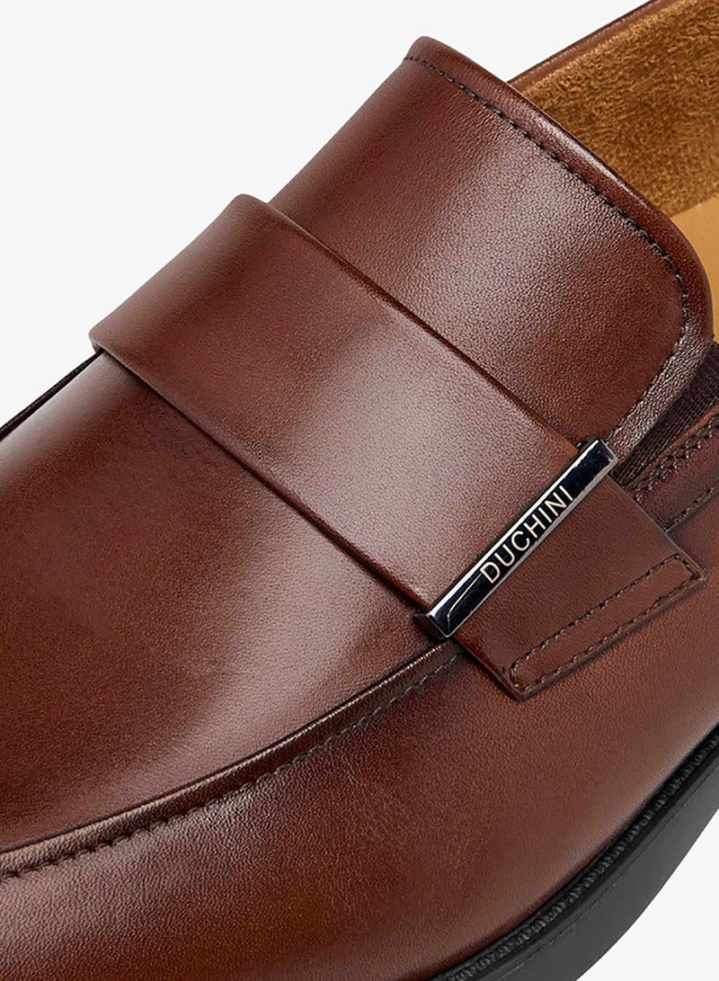 DUCHINI Men's Solid Slip-On Loafers - Image 4