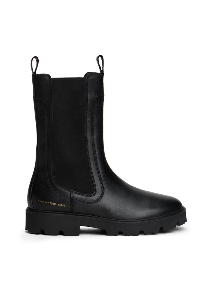 TOMMY HILFIGER Leather Mid Chelsea Boots - Image 1